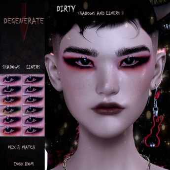 Second Life Marketplace - \\DEGENERATE// Dirty Shadows & Liners (EvoX)
